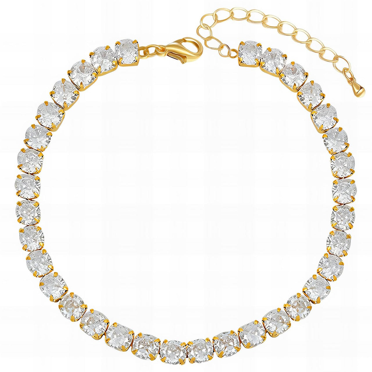 Tennis" Bracelet, 18K Gold Plated Stainless Steel