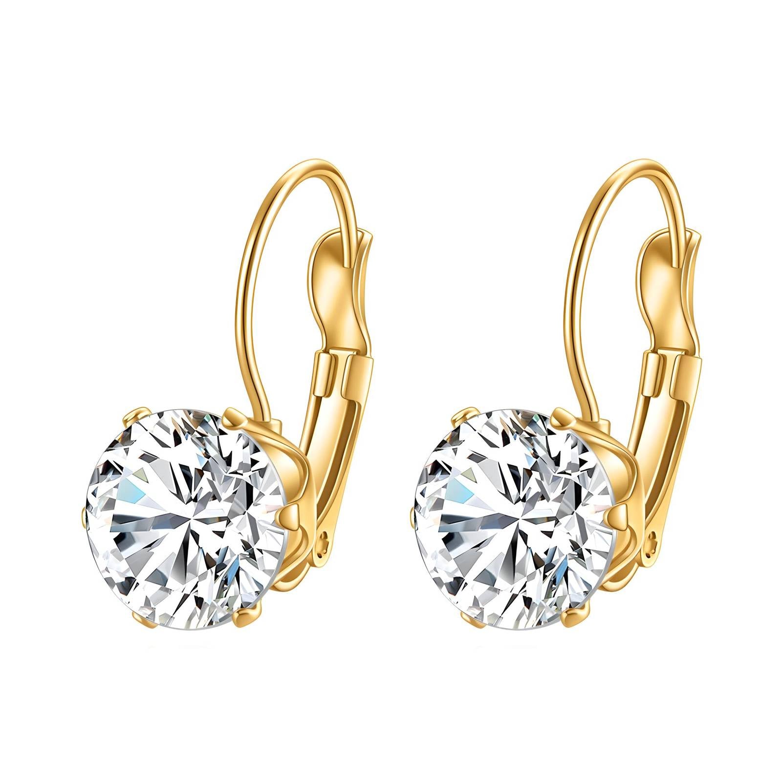 luna earrings, 18K gold plated Stainless steel