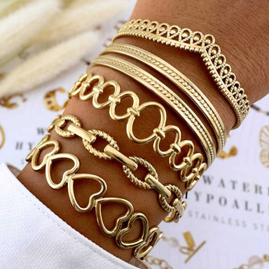 gold plated Stainless steel bracelet