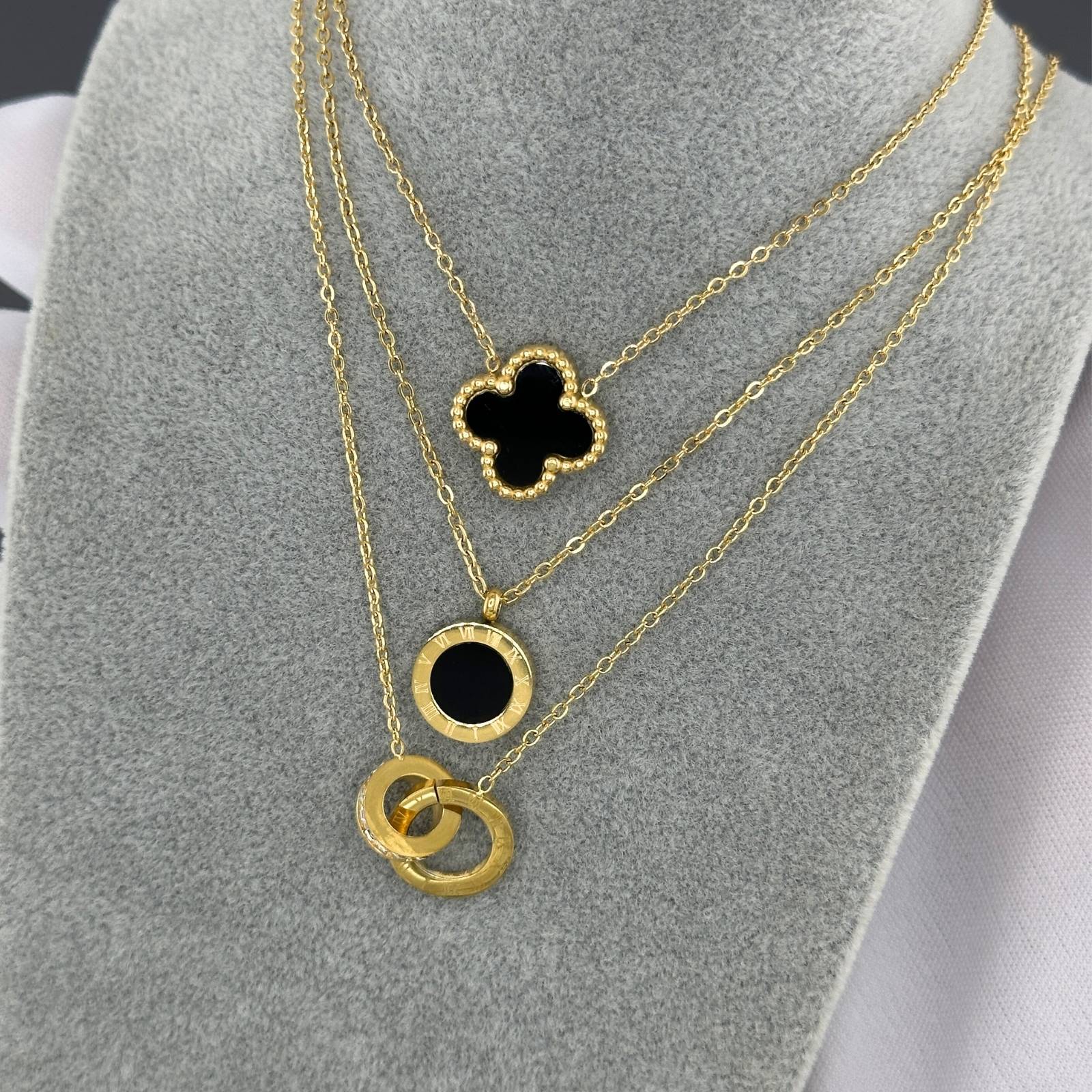 Ronnie Necklace, 18K Gold plated Stainless Steel