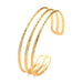 Side view of the hypoallergenic gold-plated bracelet, highlighting its sleek design and premium finish.