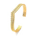 Side view of the hypoallergenic gold-plated bracelet, highlighting its sleek design and premium finish