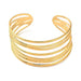 Side view of the hypoallergenic gold-plated bracelet, highlighting its sleek design and premium finish.