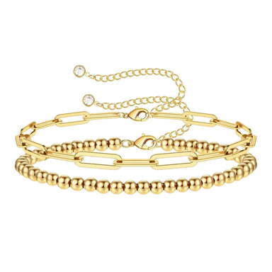 Close-up view of the durable gold plated jewelry finish on stainless steel, showcasing tarnish-resistant and waterproof properties.