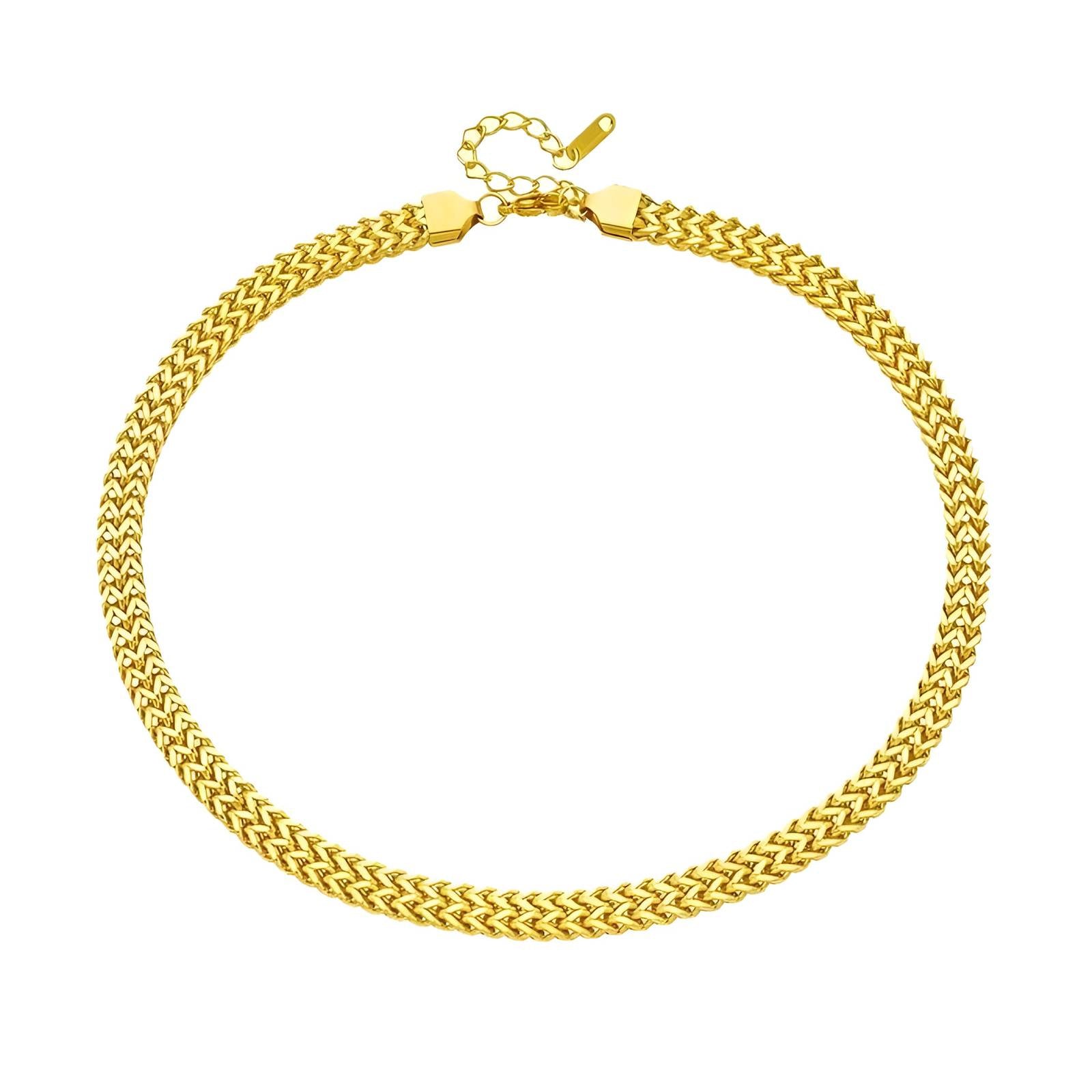 18K gold plated Stainless steel necklace, Intensity
