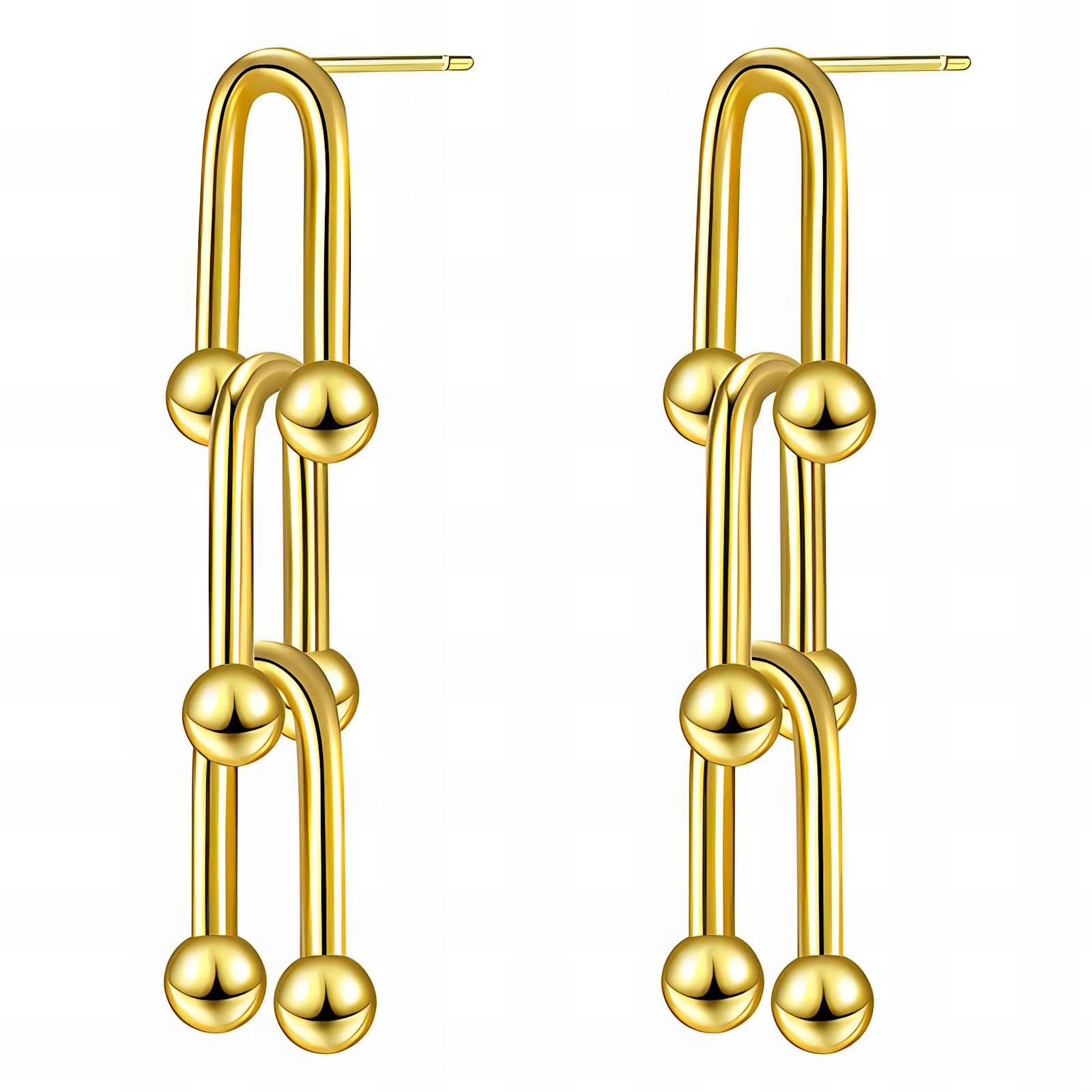 Sonia Earrings, 18K Gold Plated Stainless Steel