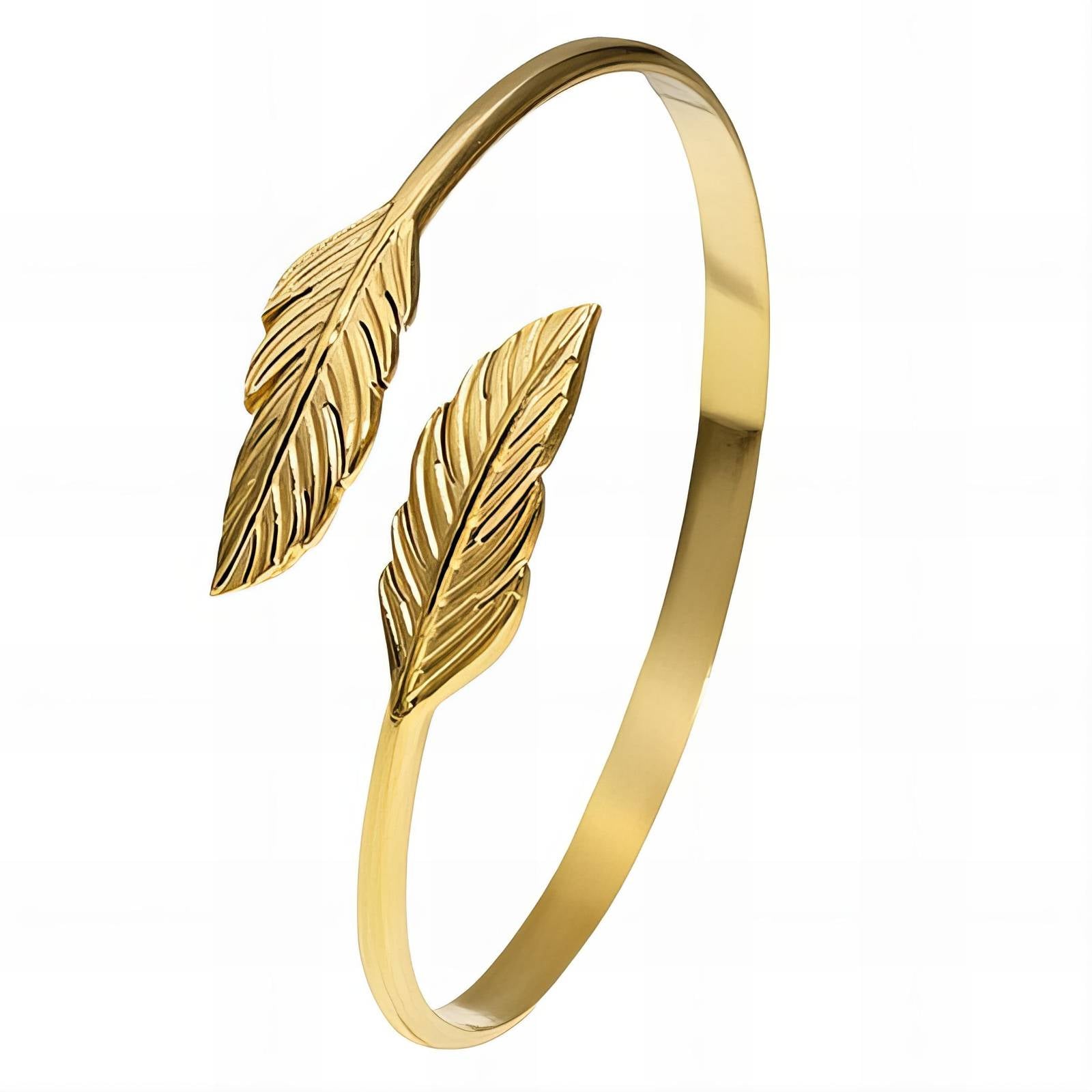 " Love of Leafs" Bracelet, 18K Gold Plated Stainless Steel
