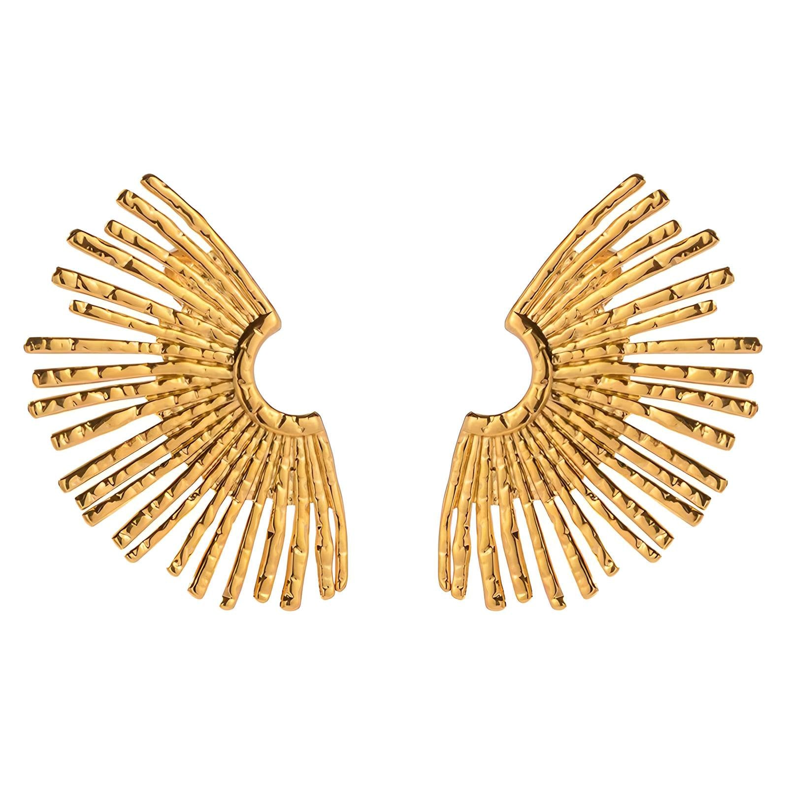 18K gold plated Stainless steel earrings, Intensity